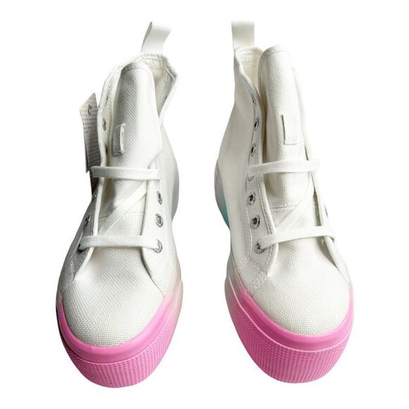 SUPERGA Printed White Platform Lace-Up High Top Sneaker  - Picture 4 of 9